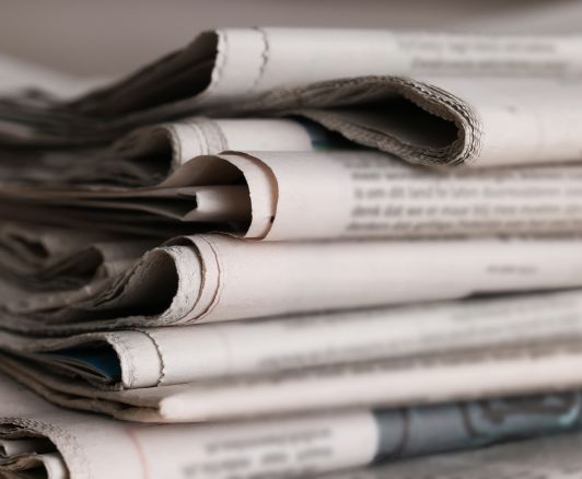 Stack of newspapers
